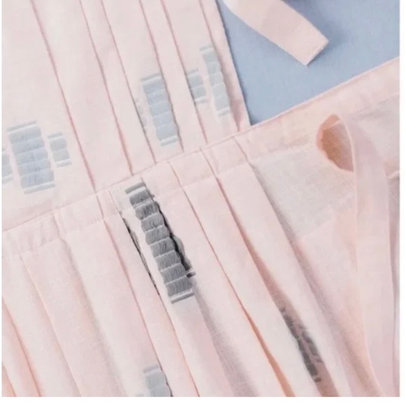 Simply Whimsical Bel Air pink/grey dress style apron-NIP - Picture 10 of 12